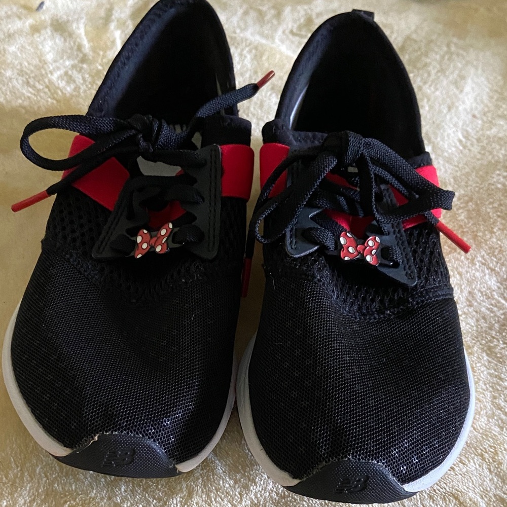 New Balance women’s Minnie Mouse Black and Red Sneakers